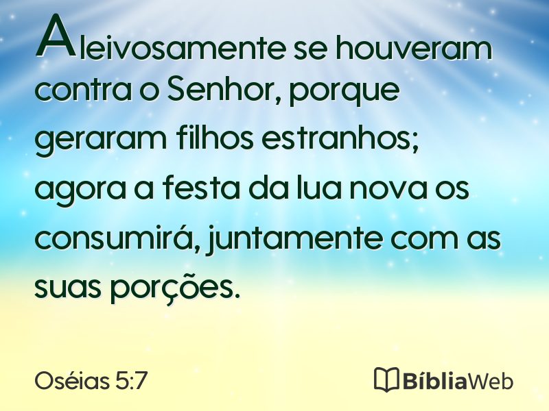 Oséias 5:7 em imagem para compartilhar