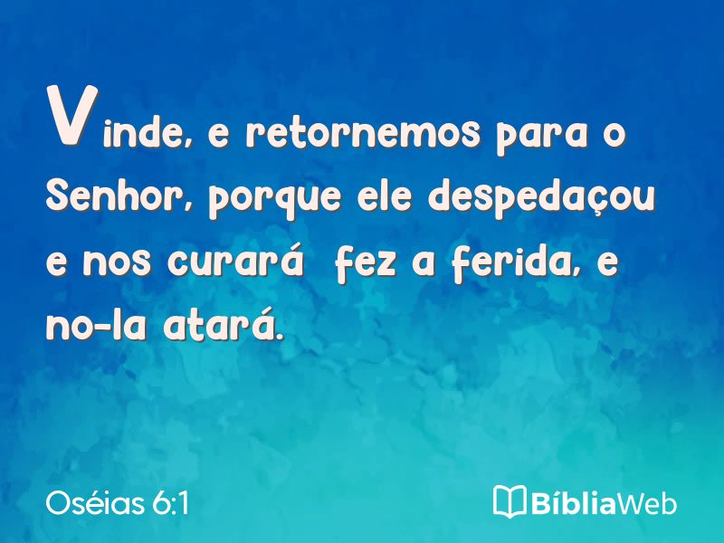 Oséias 6:1 em imagem para compartilhar