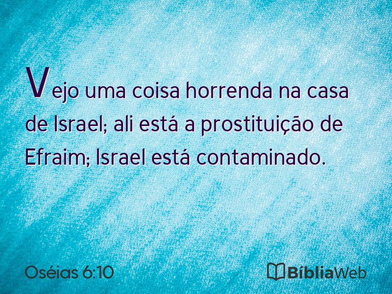 Oséias 6:10 em imagem para compartilhar
