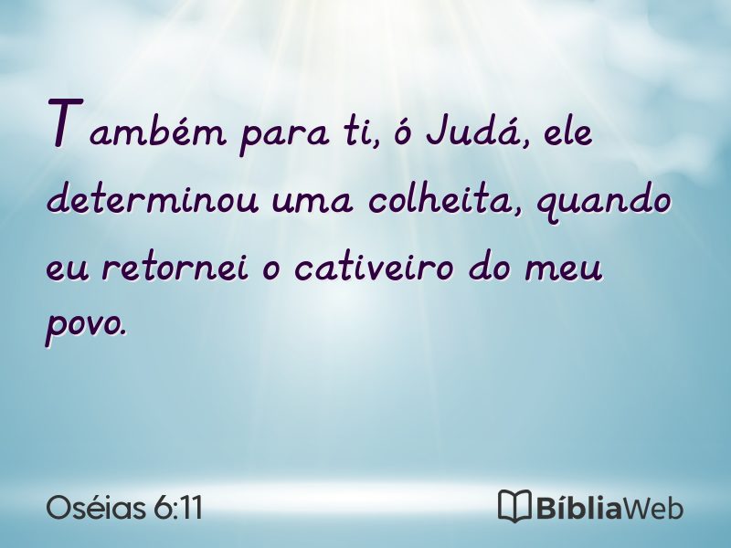 Oséias 6:11 em imagem para compartilhar