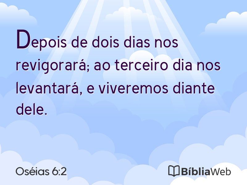 Oséias 6:2 em imagem para compartilhar