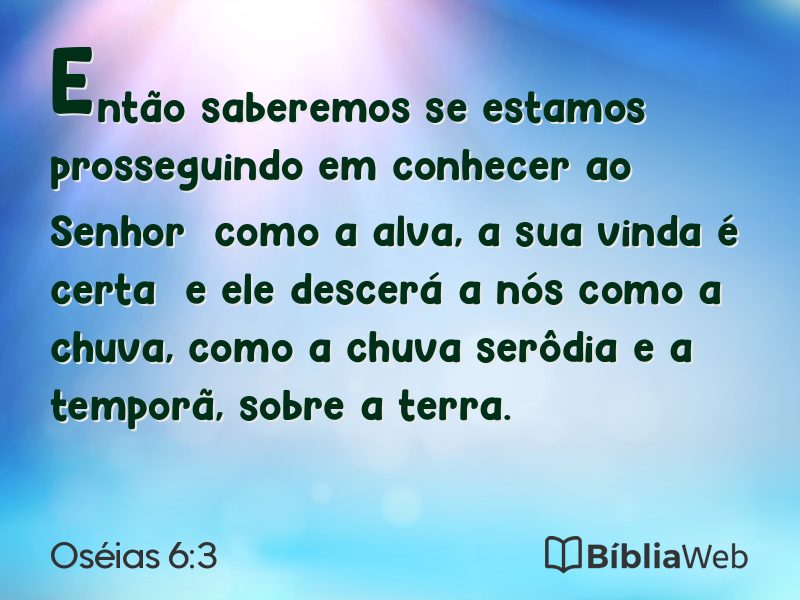 Oséias 6:3 em imagem para compartilhar