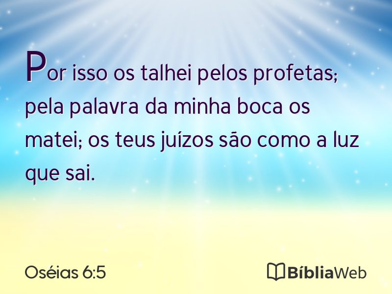 Oséias 6:5 em imagem para compartilhar