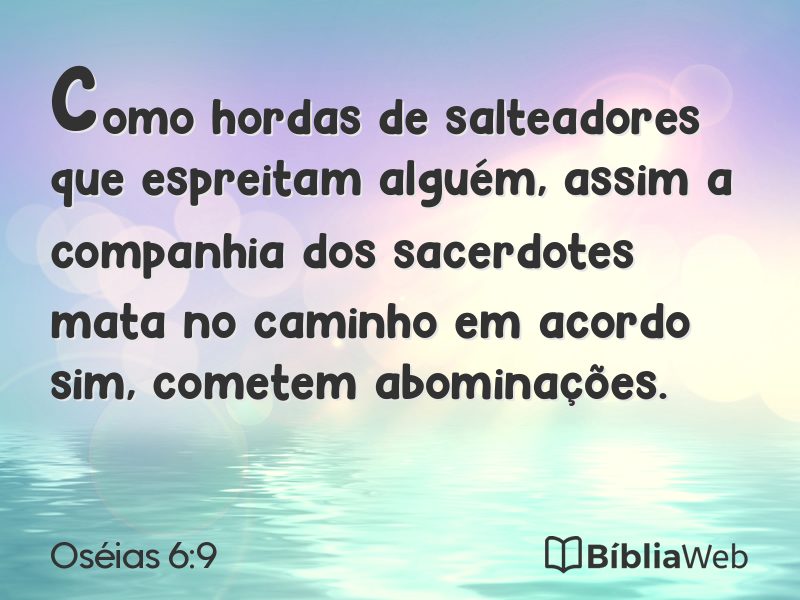Oséias 6:9 em imagem para compartilhar