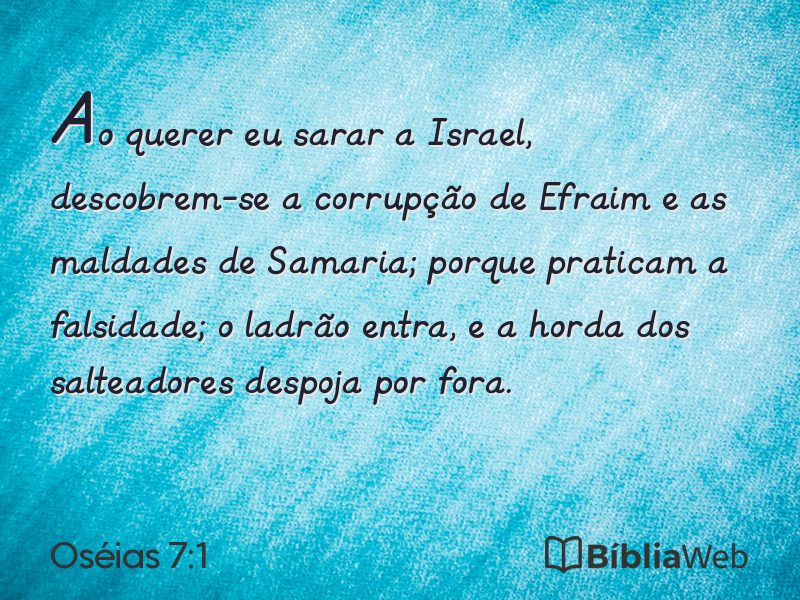 Oséias 7:1 em imagem para compartilhar