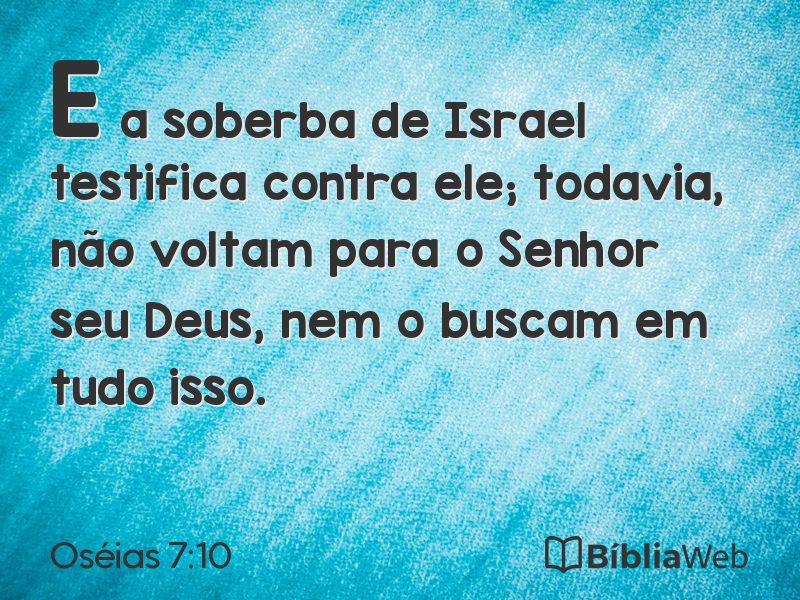 Oséias 7:10 em imagem para compartilhar