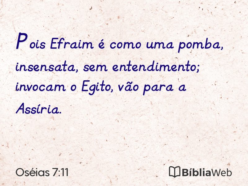 Oséias 7:11 em imagem para compartilhar
