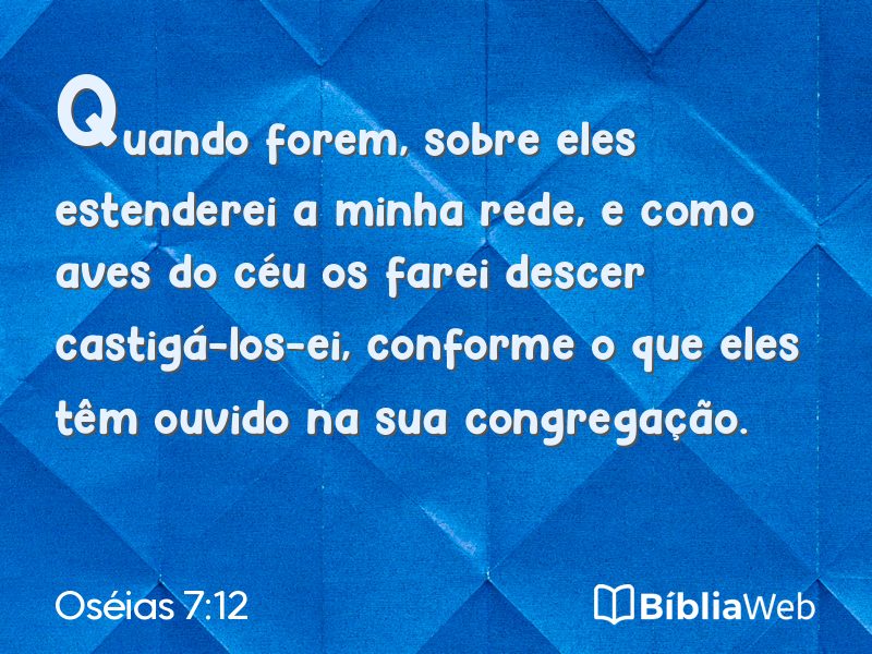 Oséias 7:12 em imagem para compartilhar