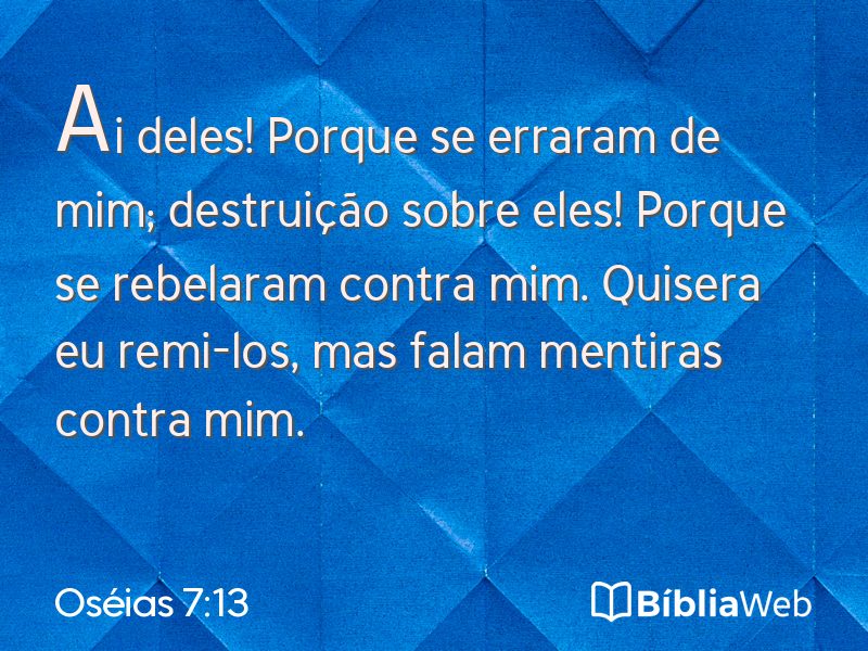 Oséias 7:13 em imagem para compartilhar