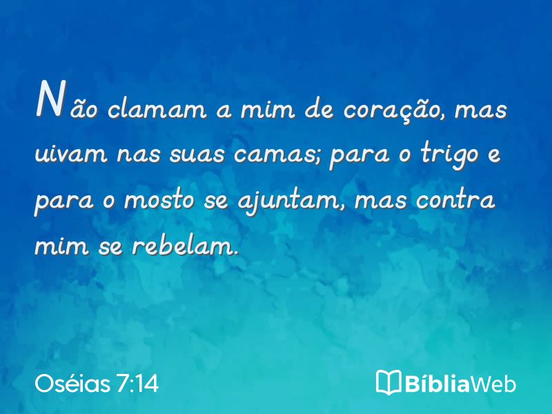Oséias 7:14 em imagem para compartilhar