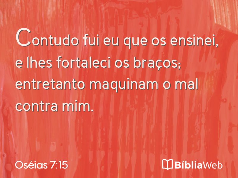 Oséias 7:15 em imagem para compartilhar