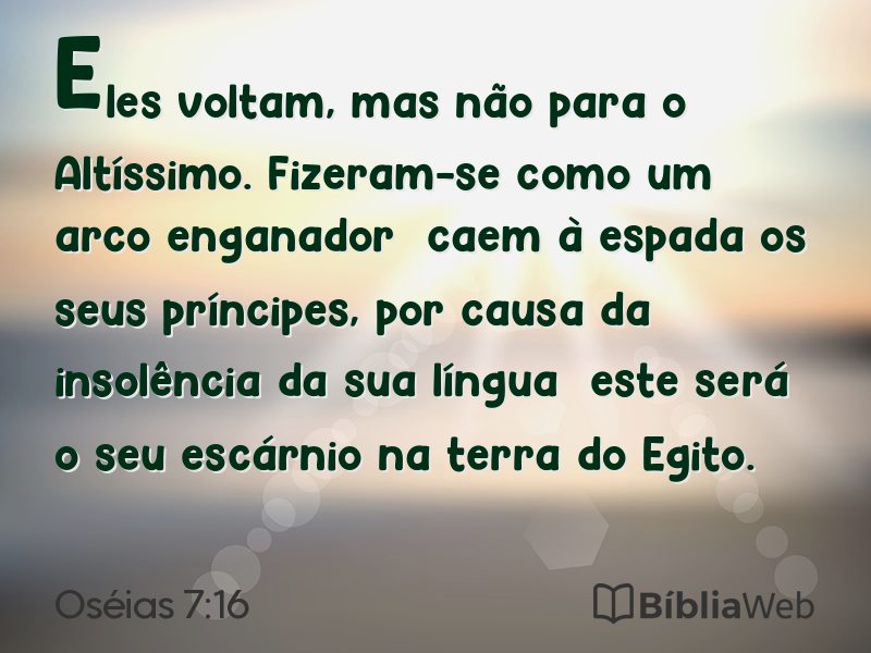 Oséias 7:16 em imagem para compartilhar