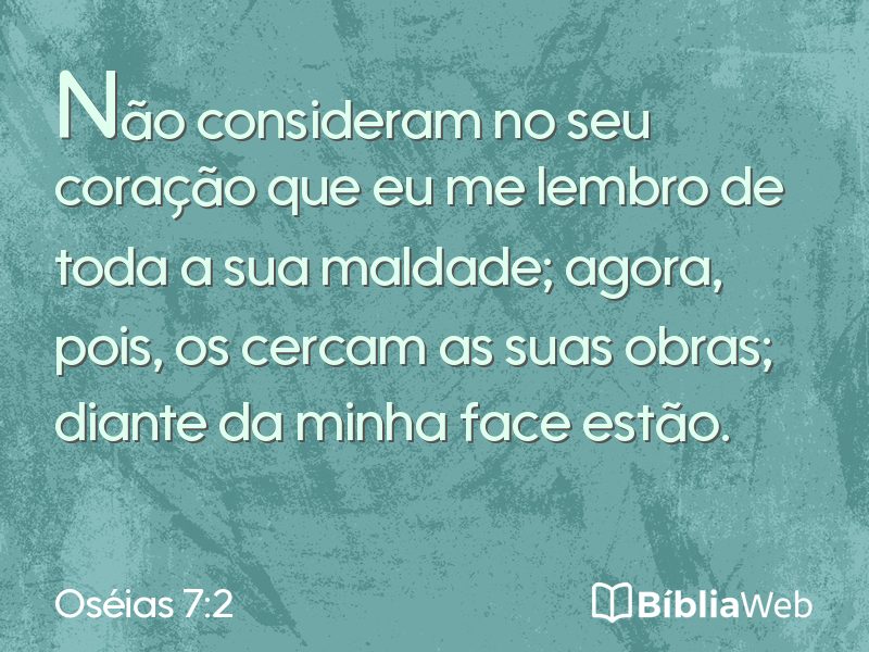 Oséias 7:2 em imagem para compartilhar