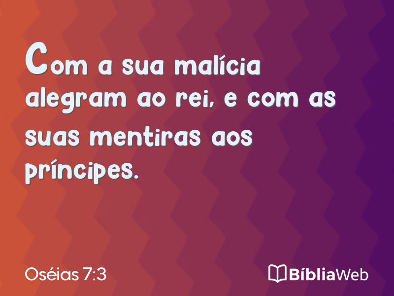 Oséias 7:3 em imagem para compartilhar