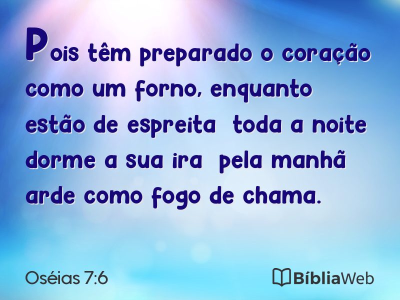 Oséias 7:6 em imagem para compartilhar