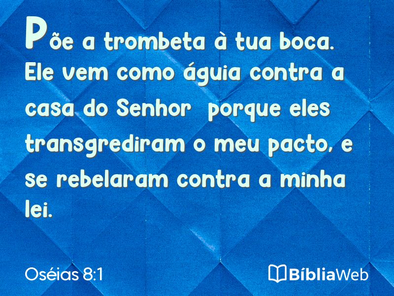 Oséias 8:1 em imagem para compartilhar