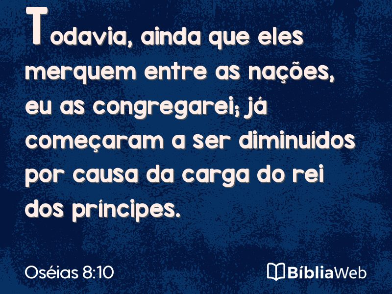 Oséias 8:10 em imagem para compartilhar