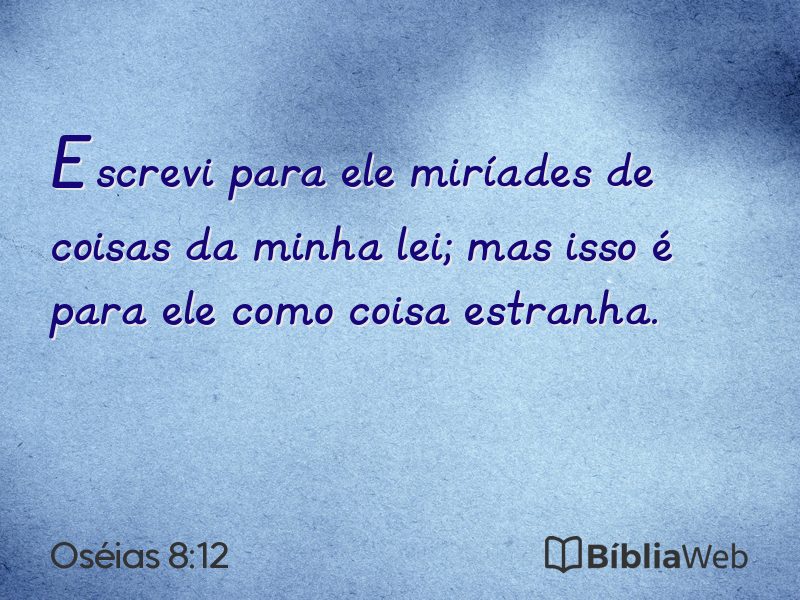 Oséias 8:12 em imagem para compartilhar