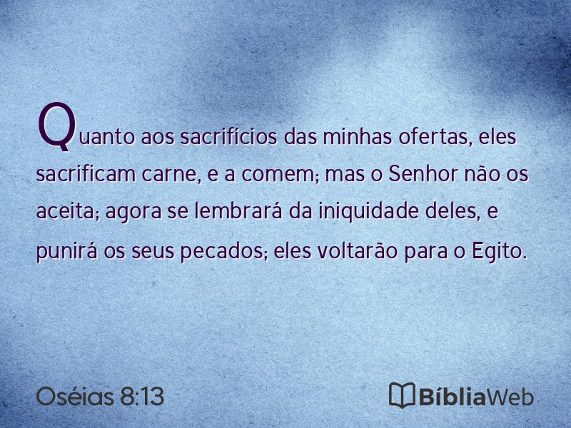Oséias 8:13 em imagem para compartilhar