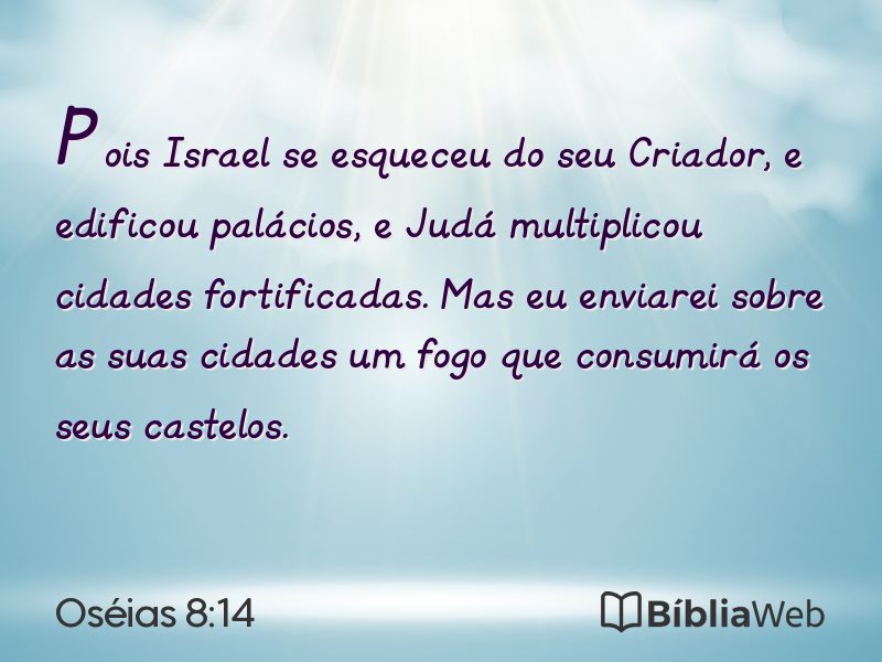 Oséias 8:14 em imagem para compartilhar