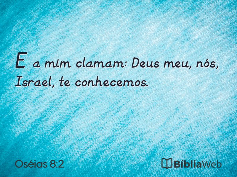Oséias 8:2 em imagem para compartilhar