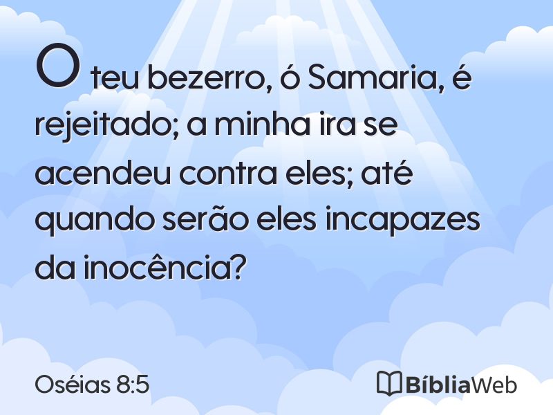 Oséias 8:5 em imagem para compartilhar