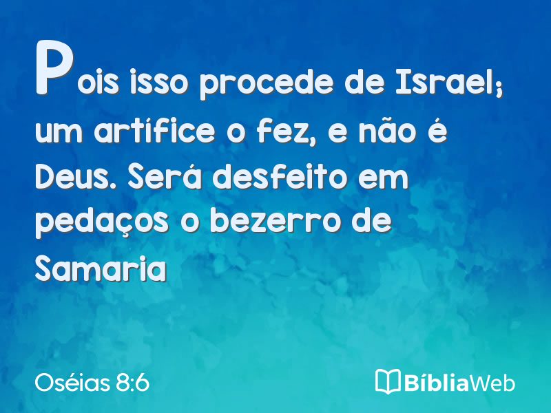 Oséias 8:6 em imagem para compartilhar
