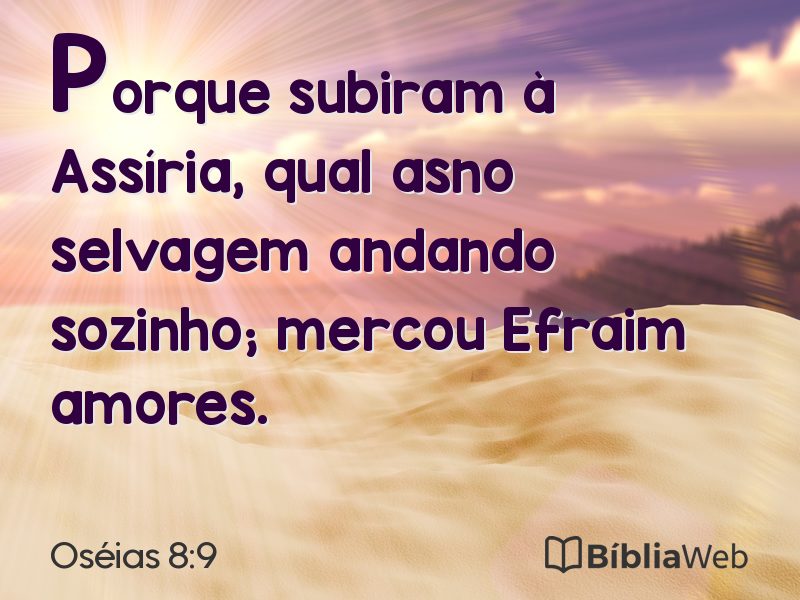 Oséias 8:9 em imagem para compartilhar