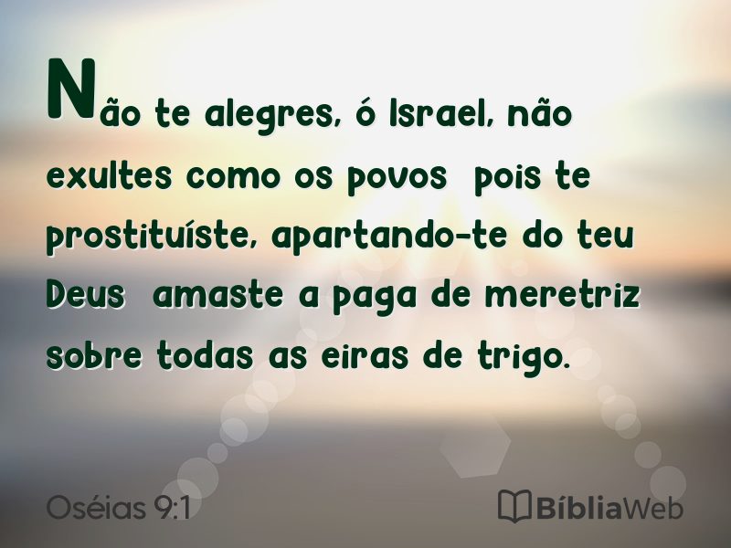 Oséias 9:1 em imagem para compartilhar
