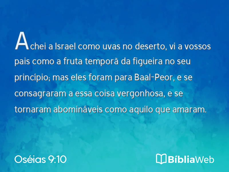 Oséias 9:10 em imagem para compartilhar