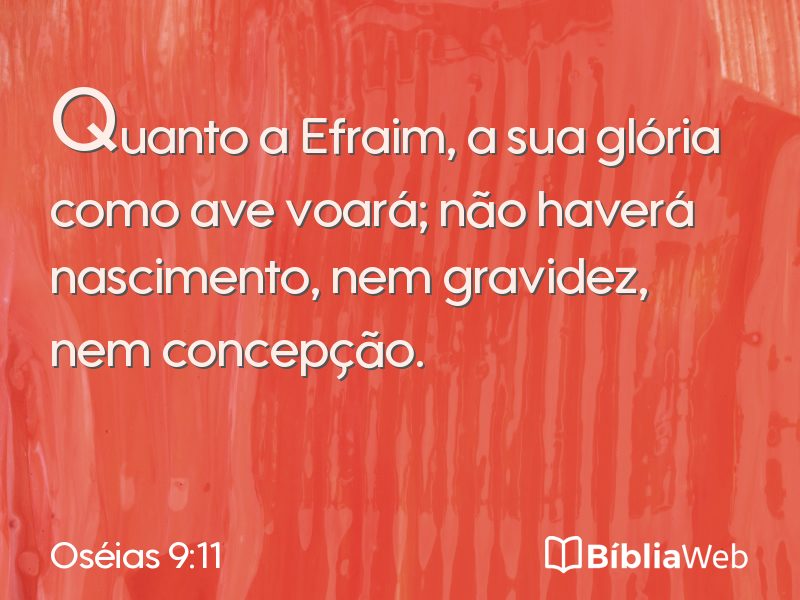 Oséias 9:11 em imagem para compartilhar