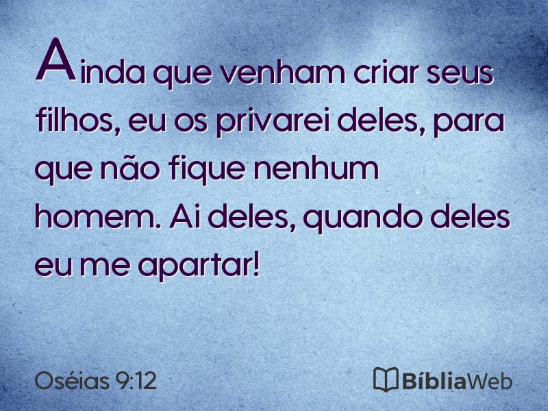 Oséias 9:12 em imagem para compartilhar