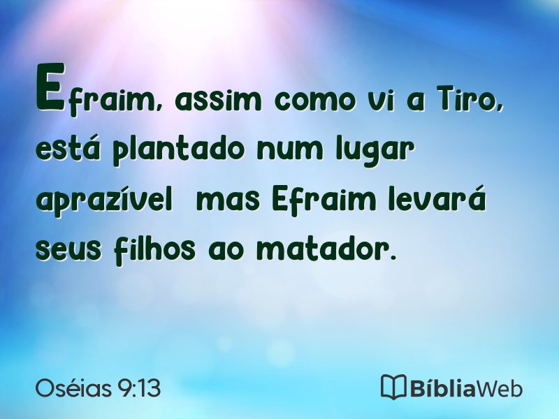 Oséias 9:13 em imagem para compartilhar