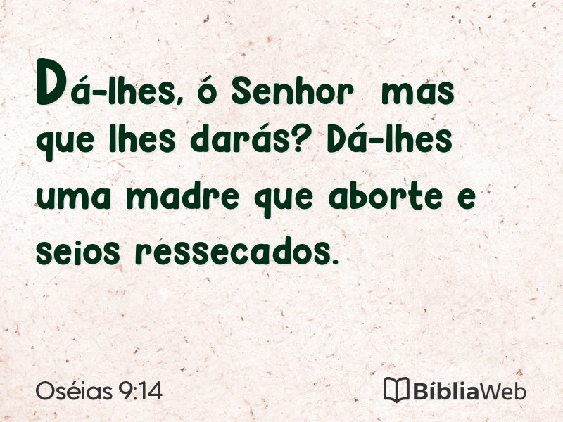 Oséias 9:14 em imagem para compartilhar