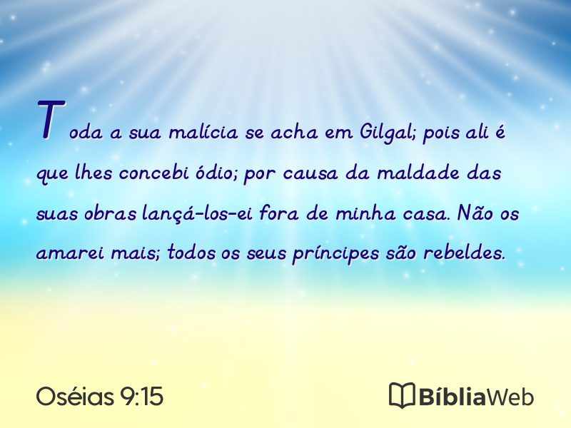 Oséias 9:15 em imagem para compartilhar