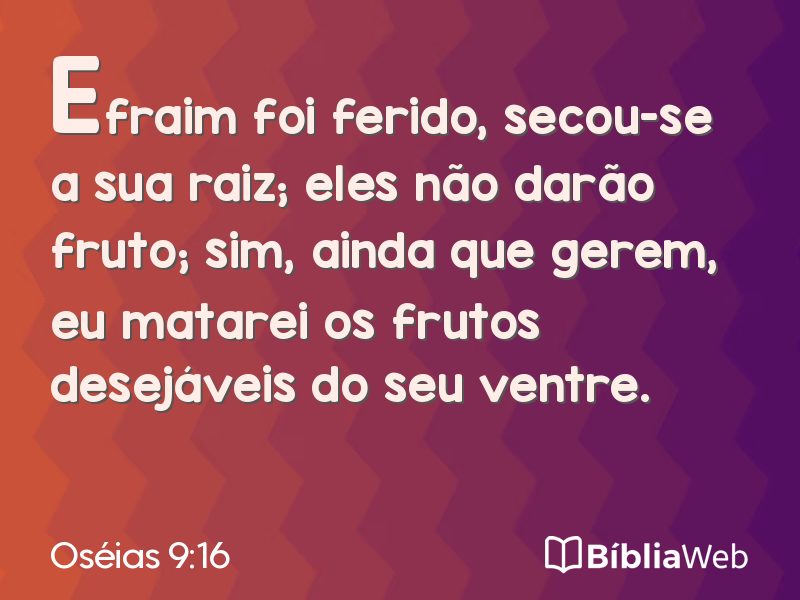 Oséias 9:16 em imagem para compartilhar
