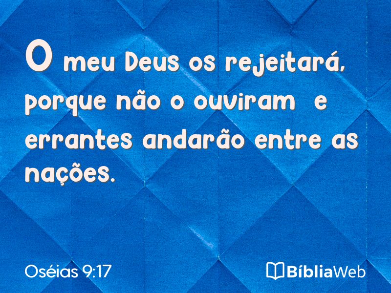 Oséias 9:17 em imagem para compartilhar