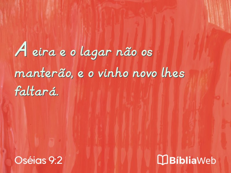Oséias 9:2 em imagem para compartilhar