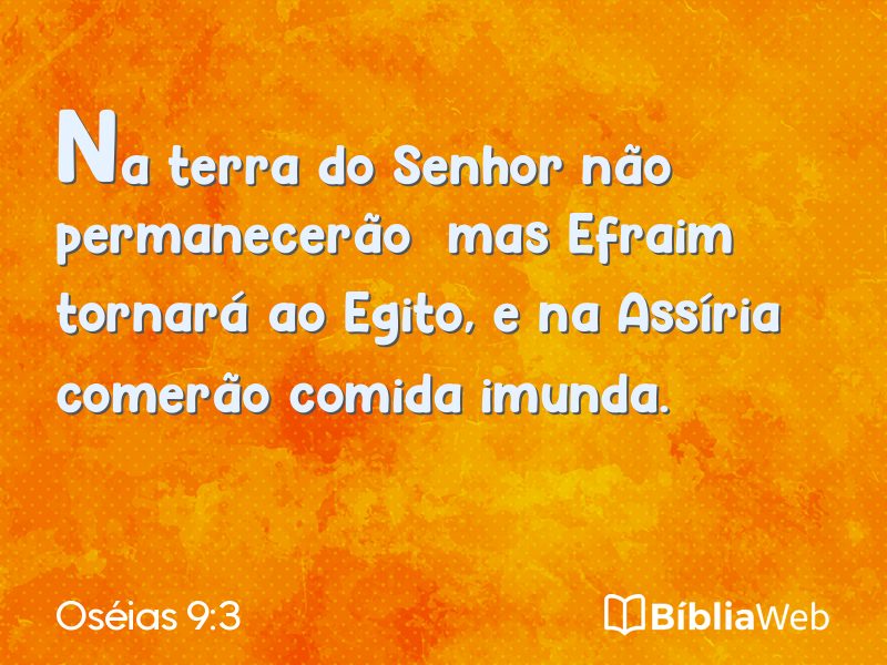 Oséias 9:3 em imagem para compartilhar