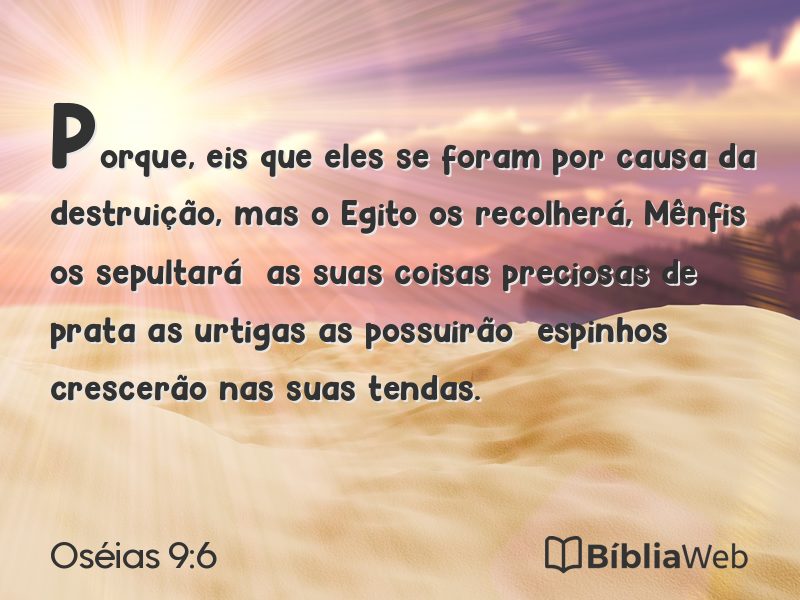 Oséias 9:6 em imagem para compartilhar