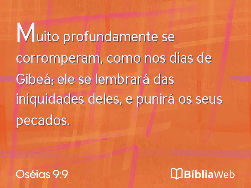 Oséias 9:9 em imagem para compartilhar