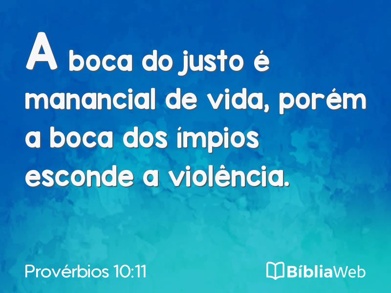 Provérbios 10:11 em imagem para compartilhar