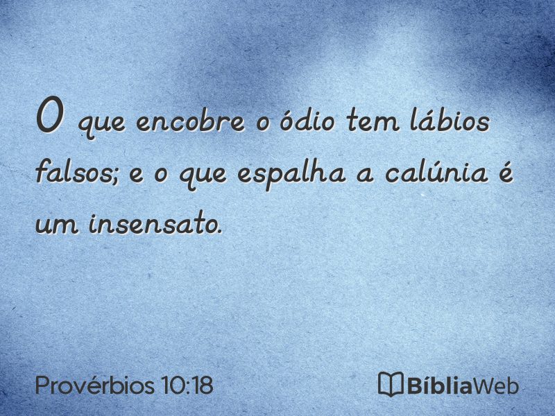 Provérbios 10:18 em imagem para compartilhar
