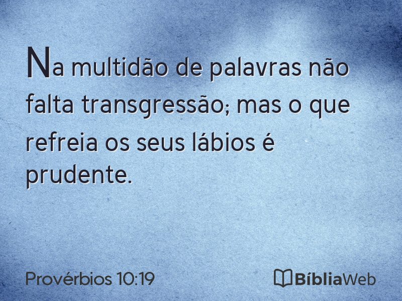Provérbios 10:19 em imagem para compartilhar