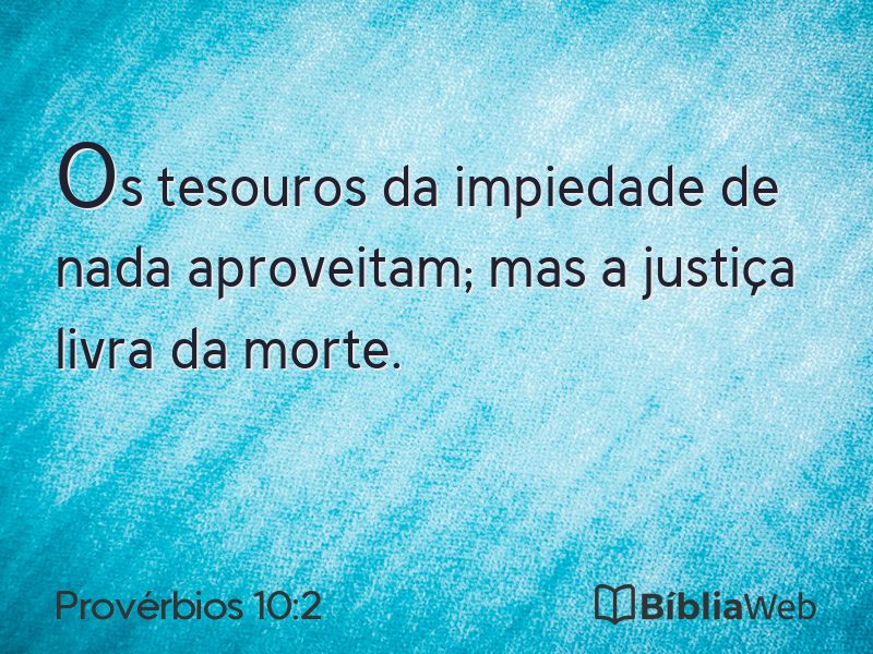 Provérbios 10:2 em imagem para compartilhar