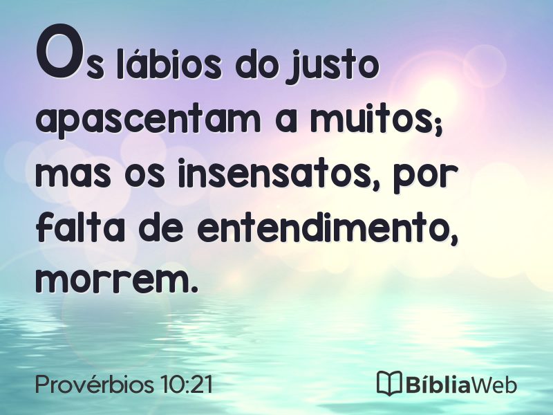Provérbios 10:21 em imagem para compartilhar
