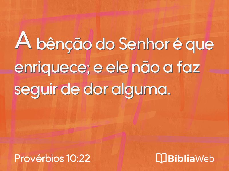Provérbios 10:22 em imagem para compartilhar