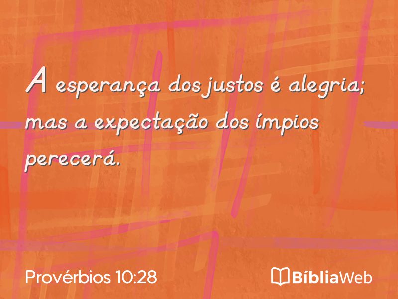 Provérbios 10:28 em imagem para compartilhar