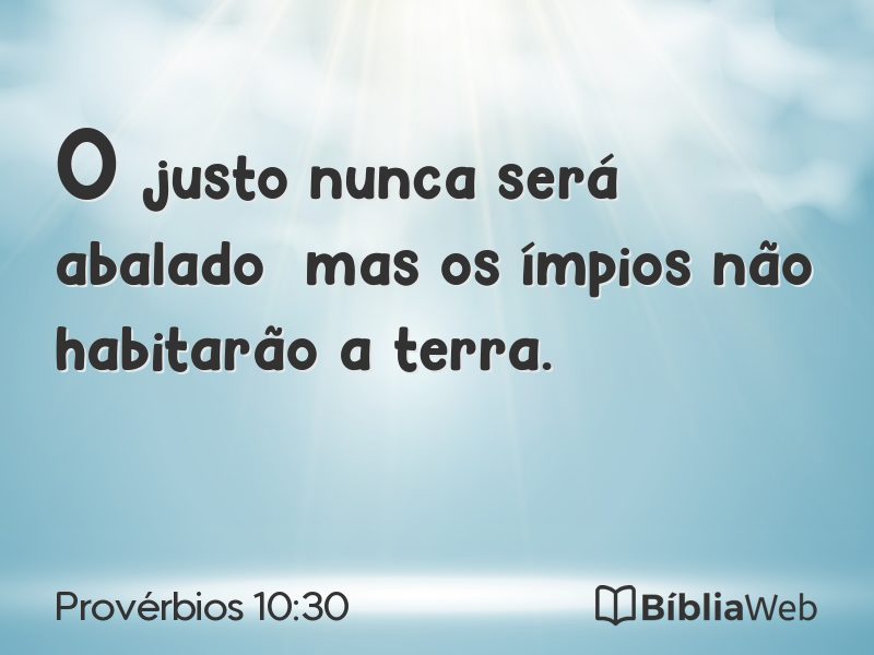 Provérbios 10:30 em imagem para compartilhar