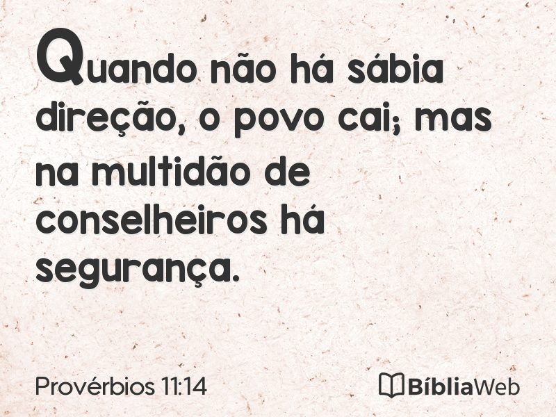 Provérbios 11:14 em imagem para compartilhar